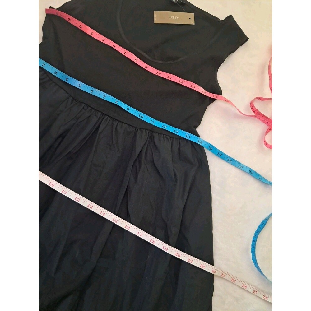 J.Crew Scoopneck Mixy Dress Black Maxi Sleeveless CN606 Size M NWT $148 - Picture 8 of 10